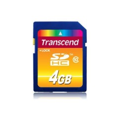 High-Speed Transcend SD Card SDHC 4GB Class 10 - TS4GSDHC10 - Reliable & Efficient Storage